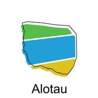 Map of Alotau modern outline, High detailed vector  illustration vector Design Template, suitable for your company