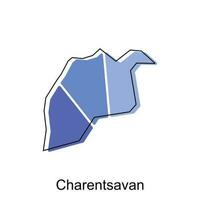 Vector Map of the Charentsavan. Borders of for your infographic. Vector illustration design template