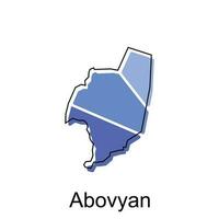 Vector Map of the Abovyan. Borders of for your infographic. Vector illustration design template