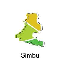 Map of Simbu modern outline, High detailed vector  illustration vector Design Template, suitable for your company