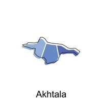 Akhtala map. vector map of Armenia country vector design template, suitable for your company