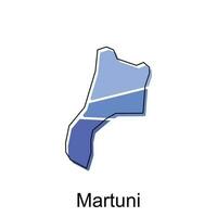 Martuni map. vector map of Armenia country vector design template, suitable for your company