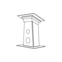 tribuna icono línea ilustración vector diseño plantilla, adecuado para tu empresa