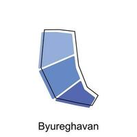 Vector Map of the Byureghavan. Borders of for your infographic. Vector illustration design template