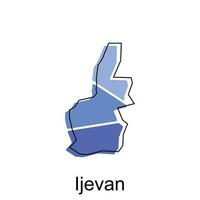 Ijevan map. vector map of Armenia country vector design template, suitable for your company