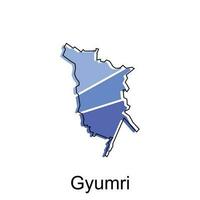 Vector Map of the Gyumri. Borders of for your infographic. Vector illustration design template