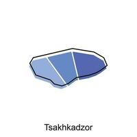 Tsakhkadzor map. vector map of Armenia country vector design template, suitable for your company