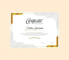 sencillo certificado diseño vector