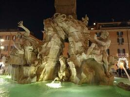 Piazza Navona fountain in Rome photo