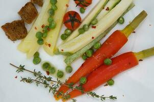 Vegetarian low-calorie lunch photo