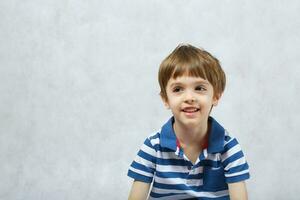 A smiling boy of six years old photo