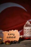 HAPPY RAMADAN. Ramadan background. photo