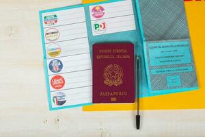 Moscow, Russian Federation. 02 14 2018. Electoral package for Italian residents abroad, photo