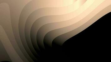 Golden wave gradient on black background video