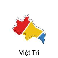 mapa de viet tri vector diseño plantilla, mundo mapa internacional vector modelo con contorno gráfico bosquejo estilo aislado en blanco antecedentes