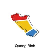 Map of Quang Binh vector design template, World Map International vector template with outline graphic sketch style isolated on white background