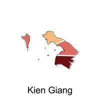 Map of Kien Giang Geometric Vector Design Template,suitable for your company