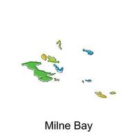 Map of Milne Bay modern outline, High detailed vector  illustration vector Design Template, suitable for your company