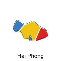 mapa de hai phong vector diseño plantilla, mundo mapa internacional vector modelo con contorno gráfico bosquejo estilo aislado en blanco antecedentes