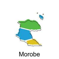 Map of Morobe modern outline, High detailed vector  illustration vector Design Template, suitable for your company