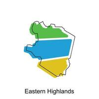 Map of Eastern Highlands modern outline, High detailed vector  illustration vector Design Template, suitable for your company