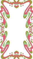 Groovy Psychedelic Frame vector