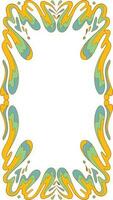 Groovy Psychedelic Frame vector