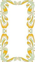 Groovy Psychedelic Frame vector
