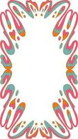 Groovy Psychedelic Frame vector