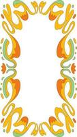 Groovy Psychedelic Frame vector