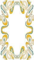 Groovy Psychedelic Frame vector