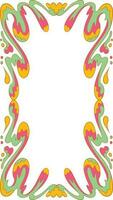 Groovy Psychedelic Frame vector