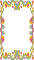 Groovy Psychedelic Frame vector