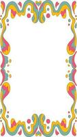 Groovy Psychedelic Frame vector