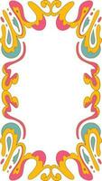 Groovy Psychedelic Frame vector