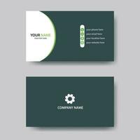 Professional Business Card white and black mixed color minimal design. Modern simple Visiting Card Double sided flat Clean Template. Corporate Stationery  dark business card for business and personal. vector