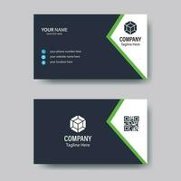 Professional Business Card white and black mixed color minimal design. Modern simple Visiting Card Double sided flat Clean Template. Corporate Stationery  dark business card for business and personal. vector