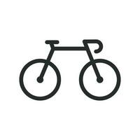 bicicleta icono en plano estilo. bicicleta vector ilustración en blanco aislado antecedentes. ciclismo negocio concepto.