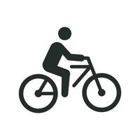 Bicycle icon in flat style. Bike vector illustration on white isolated background. Cycling business concept.