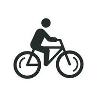 Bicycle icon in flat style. Bike vector illustration on white isolated background. Cycling business concept.