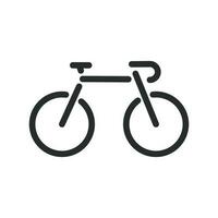 Bicycle icon in flat style. Bike vector illustration on white isolated background. Cycling business concept.