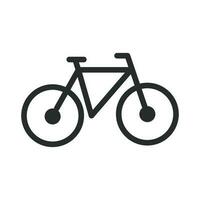 Bicycle icon in flat style. Bike vector illustration on white isolated background. Cycling business concept.