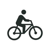 Bicycle icon in flat style. Bike vector illustration on white isolated background. Cycling business concept.