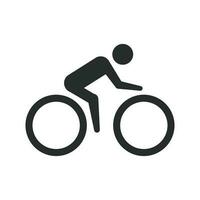 Bicycle icon in flat style. Bike vector illustration on white isolated background. Cycling business concept.