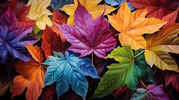 Background design template with red leaves. photo