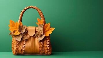 Autumn decorations on vintage kitchen. photo