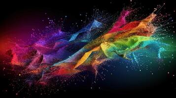 The concept of big data, technology and science, Connecting to the World Wide Web. photo