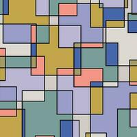 Graphic abstract vector illustration from colorful squares and black lines.