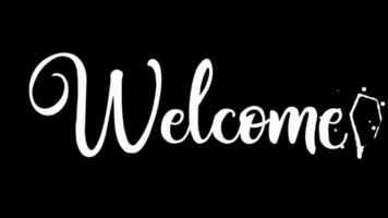 Welcome Animation handwritten in white ink drops. A good way to start your vlog video so that everyone enjoys it.