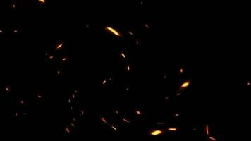 Loop abstract glow fire particles animation background video